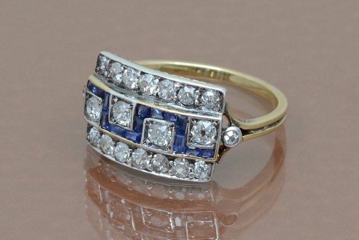 Bague art new arrivals deco or jaune