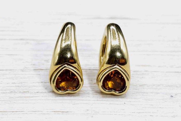 Boucles d'oreilles Piaget citrines en or jaune 18k