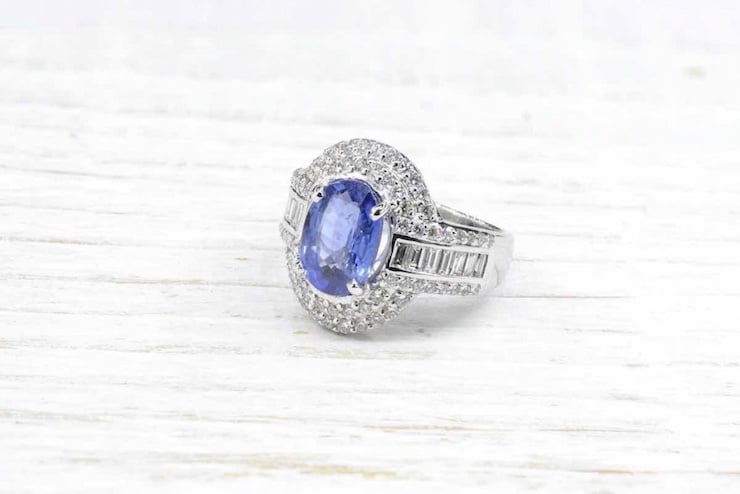 achat bague saphir diamant